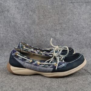Sperry Shoes Womens 7.5 Slip On Top Sider Boat Sneaker Flats Two Eye Leather